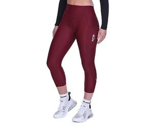 TCA Mallas de Ciclismo Acolchadas para Mujeres, Cintura Alta, Transpirables, con Bolsillos, Antideslizantes y de Secado Rápido - Cabernet, XS