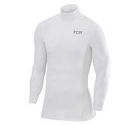 TCA Niños SuperThermal Top Interior Térmico Da Manga Larga Compression Base Layer Cuello Alto - Blanco, 10-12 Años