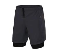 TCA Pantalon Corto Hombre Deporte con Bolsillos y Mallas - Pantalones Cortos Deporte Hombre para Running Gym Padel - Hombre 2n1 con Mallas Cortas y 2X Bolsillos con Cremallera - Gris, XL