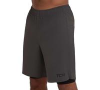 TCA Pantalon Corto Hombre Deporte con Bolsillos y Mallas - Pantalones Cortos Deporte Hombre para Running Gym Padel - Hombre 2 en 1 con Mallas Cortas y Bolsillos con Cremallera - Gris, S