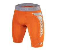 TCA Pantalones Cortos CarbonForce Pro de Compresión para Niños - Naranja, 12-14 años