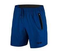 TCA Pantalones Cortos Hombre Deporte con Bolsillos de Cremallera - Pantalon Corto Deportivo Hombre Tecnología Elite Tech - Running Shorts Men Gym Correr Padel - Azul, XS