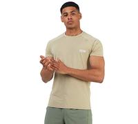 TCA Stamina, Camiseta de Gimnasio Ligera, Camiseta para Correr Dry Fit para Hombres - Tops de Gimnasio para Hombres - Beige/Beis, L