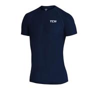TCA Superlight Camisetas de Gimnasio Dry Fit para Hombres - Camisetas de Entrenamiento Ligeras y Transpirables para Correr, Entrenamiento, Fitness y Deportes - Azul Oscuro, L