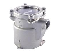 Tcairzl Filtro de agua de mar de acero inoxidable 316 de grado marino, filtro de agua de mar para barco, yate, barco, accesorio de fontanería marina resistente a la corrosión para sistemas de agua