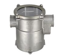 Tcairzl Filtro de agua de mar de acero inoxidable 316 de grado marino, filtro de agua de mar para barco, yate, barco, accesorio de fontanería marina resistente a la corrosión para sistemas de agua