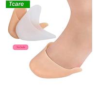 Tcare - 1 par de almohadillas de gel para dedo del pie de silicona para ballet, danza, atleta, zapatos, almohadillas para hombres y mujeres