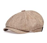 tcax Boinas Hombre Hombres Casual Newsboy Sombrero Primavera Verano Delgado Retro Boina Sombrero Salvaje Casual Sombreros Unisex Octagonal Gorra Hip Hop Gorras Gorras, Caqui, 54-59Cm