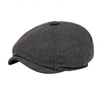 tcax Gorra Hombre Retro Newsboy Gris Oscuro 1, Talla Única