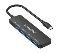 Tccmebius USB 3.0 Hub USB C Ultra Slim Splitter 4 Puertos 5Gbps Transferencia de Datos, Portátil USB Extender para ratón, Teclado, Unidad Flash, Impresora, Ordenador Portátil, Desktop PC, Xbox, PS5 y