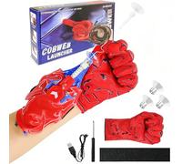 Tccydm Juegos de Guantes de Lanzador,Guantes Spiderm Lanza Telarañas, Spiderm Juguetes Niño Cuerda retráctil automática,Spiderm Launcher Glove,Lanza Telarañas spiderm,Web Shooter para Cosplay