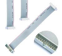 Tcenofoxy Cable plano IDC de 2,54 mm macho a hembra, conector de cable plano 16P FC 16 pines 50 cm de longitud, 2 unidades (TC-50cm-MF16P-2)