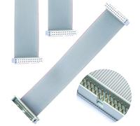 Tcenofoxy Cable plano IDC de 2,54 mm macho a hembra, conector de cable plano 26P FC 26 pines 50 cm de longitud, 2 unidades (TC-50cm-MF26P-2)