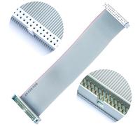 Tcenofoxy Cable plano IDC de 2,54 mm macho a hembra, conector de cable plano 30P FC 30 pines 50 cm de longitud, 2 unidades (TC-50cm-MF30P-2)