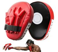 TCETCY 1 par de Almohadillas 2 Paletas de Boxeo Profesional y para Casa, Manoplas Boxeo Cuero Palas Entrenamiento Hombre Mujer Niños Manoplas Focus Pads Espuma Densidad + Cierre Ajustable Metal