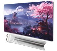 TCGMAT MTG Playmat - Alfombrilla de Juego Antideslizante, Ideal para entusiastas de los Juegos de Cartas TCG (Lluvia de Cerezo en Flor de Cerezo, sin Cubierta)