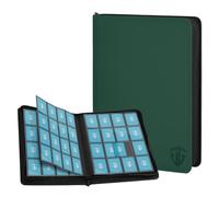 TCGUARD 16 compartimentos para tarjetas coleccionables, álbum con cremallera, para más de 1000 tarjetas, carpeta de álbumes de recortes, compatible con YuGiOh, MTG,Cartas Deportivas(Verde)