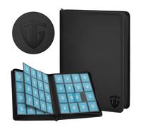 TCGUARD 16 compartimentos para tarjetas coleccionables, álbum con cremallera, para más de 1000 tarjetas, carpeta de álbumes de recortes, compatible con YuGiOh, MTG,Cartas Deportivas (Ferroso)