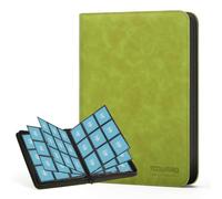 TCGUARD Álbum de cartas coleccionables para hasta 540, 9 lados álbum de recortes con cremallera para tarjetas coleccionables, cuaderno para tarjetas de juego, tarjetas deportivas, yugioh, etc. verde