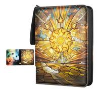 TCGUARD Álbum de cartas coleccionables para MTG, para 900 cartas, carpetas MTG para tarjetas estándar, álbum de recortes para YGO/PTCG, tarjetas de juego para niños, color dorado