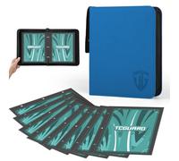 TCGUARD - Álbum de colección grande para tarjetas Jumbo Card, material PU con cremallera, encuadernación para hasta 100 tarjetas XXL, 15,5 x 21 cm, para tarjetas de gran tamaño, por ejemplo, VMAX, V