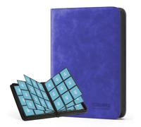 TCGUARD Álbum de Tarjetas Coleccionables para Hasta 540, 9 Laterales Álbum de Recortes con Cremallera para Tarjetas Coleccionables, Cuaderno para Tarjetas MTG, para Tarjetas de Juego, Azul