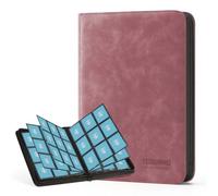 TCGUARD Álbum de Tarjetas Coleccionables para Hasta 540, 9 Laterales Álbum de Recortes con Cremallera para Tarjetas Coleccionables, Cuaderno para MTG, Vino