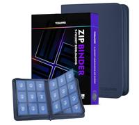 TCGUARD Álbum de tarjetas coleccionables premium para 360 tarjetas, 9 bolsillos para tarjetas comerciales con fundas, cremallera y diseño plano para MTG, TCG y tarjetas deportivas para coleccionistas