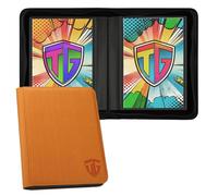 TCGUARD Carpeta de cómics para más de 24 cómics, álbum de almacenamiento de cómics con fundas para actual, edad de plata y cómics normales en bolsas y cajas para coleccionistas de cómics, naranja