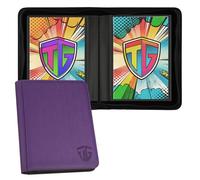 TCGUARD Carpeta para 24 libros de cómics con fundas para cómics actuales, Silver Age y cómics normales en bolsas y cajas para coleccionistas de cómics, color morado