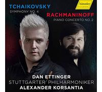 Tchaikovski : Symphonie n° 4. Rachmaninov : Concerto pour piano n° 2. Korsantia, Ettinger.