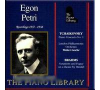 Tchaikovsky - Piano Concerto No. 1 / Brahms - Variations and Fugue on a theme by Handel - Egon Petri (CD)