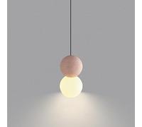 TCHAU Lámpara colgante de terrazo, pantalla de globo de cristal blanco, lámpara colgante moderna escandinava, altura ajustable for cocina, isla, pasillo, dormitorio, iluminación de suspensión de techo