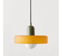 TCHAU TCHAU Lámpara colgante moderna de mediados de siglo, lámpara colgante de vidrio esmerilado naranja, isla de cocina, lámpara colgante de techo costera nórdica, lámpara de araña vintage for dormit