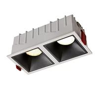 TCHAUSGZOZ 14W/24W, Foco empotrable LED sin can, de techo con globo ocular doble cabeza, Luz ojo buey antideslumbrante panal abeja, CRI90+, 3000K/4000K/6000K(14W,Neutral light)