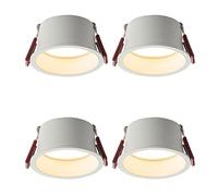 TCHAUSGZOZ 4 Piezas Focos LED Empotrables Deflectores Antideslumbrantes Luces for Latas Luz Diurna Retroadaptación Downlight Redonda 3000K/3500K/4000K/6000K Seleccionable(35000k,7W)