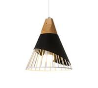 TCHAUSGZOZ Elegante Lámpara Azul: De Techo Ajustable Metal Y Madera Para Comedor, Entrada Pasillos(Dark)