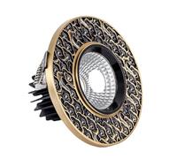 TCHAUSGZOZ Foco empotrable LED de 3 W, 5, 7, 10, 12, foco techo latón fundido a presión, lámpara luz natural 4000 K, acabados redondos totalmente cobre, paquete 1