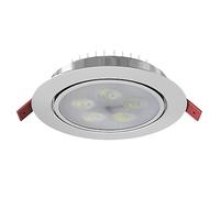 TCHAUSGZOZ Foco empotrable LED de techo blanco con pantalla Focos redondos empotrables aluminio for uso comercial y doméstico(White light,5W)
