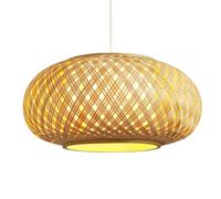 TCHAUSGZOZ Lámpara De Araña Bambú Tejida A Mano, Techo Estilo Bohemio Para Sala Estar, Dormitorio, Cocina Y Comedor