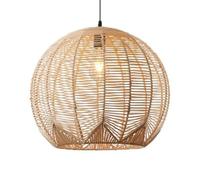 TCHAUSGZOZ Lámpara De Ratán Hecha A Mano, Bohemia Ajustable Para Cocina, Comedor Y Sala Estar(60cm)