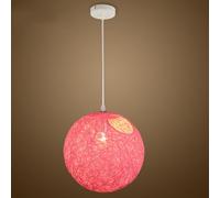 TCHAUSGZOZ Lámpara De Ratán Tejida A Mano, Bohemia Hilo Multicolor Para Comedor, Isla Cocina, Dormitorio Y Pasillo(Pink,40cm)