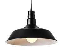 TCHAUSGZOZ Lámpara Industrial De Granja - Negra 18,1 Pulgadas Con Casquillo E26 Para Cocina, Comedor Y Sala Estar(Dark,36cm)