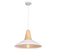 TCHAUSGZOZ Lámpara Mid Century - De Araña Roble 13 Pulgadas Para Cocina, Comedor, Sala Estar Casquillo E26, Cable Ajustable, 1 Paquete(White)
