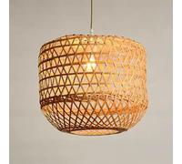 TCHAUSGZOZ Lámpara Tradicional De Bambú - Estilo Japonés Base E26 Para Comedor Y Cocina(38cm)