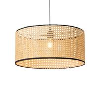 TCHAUSGZOZ Pantalla De Luz Ratán Hecha A Mano - Lámpara Beige Para Comedor, Cocina Y Sala Estar Alambre Ajustable 120 Cm Techo Estilo Boho Japonés(50cm)