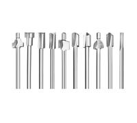 TCHETGIGZC 10 Brocas HSS For Fresado De Madera, Compatibles For Herramientas Rotativas for Dremel, Vástago 3 Mm Y 1/8", For Carpintería, For Bricolaje(Silver)