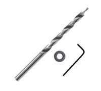 TCHETGIGZC Broca helicoidal hexagonal HSS for agujeros inclinados, compatible for guía de plantilla taladro bolsillo for Kreg 9/9,5 mm for collar tope for carpintería(Silver)