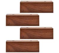 TCHOSUZ Elevador de cama de madera de 5 cm, paquete de 4 patas de sofá en forma de I de nogal, patas de muebles de madera maciza para proyectos de bricolaje en el hogar, sofá, banco, armario, mesita
