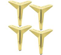 TCHOSUZ Juego de 4 patas de metal para muebles de 10 cm, resistentes y modernas, triangulares de diamante, para mesa, escritorio, silla, sofá, patas con tornillos para armario, mueble de TV, soporte